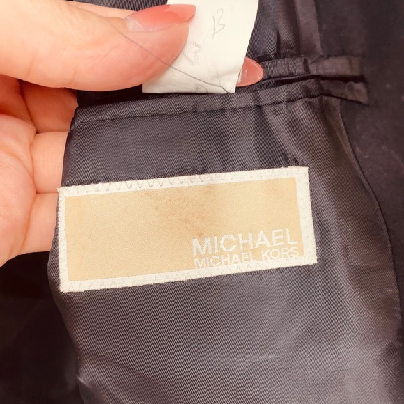 Michael Kors Mens Navy Wool Blend Blazer Jacket Size 38S - Picture 8 of 14